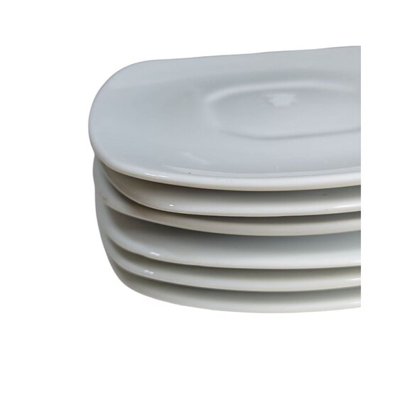 Set Of 6 BIA Cordon Bleu Square White Plates Microwave Dishwasher Oven Safe 5" - Picture 2 of 4